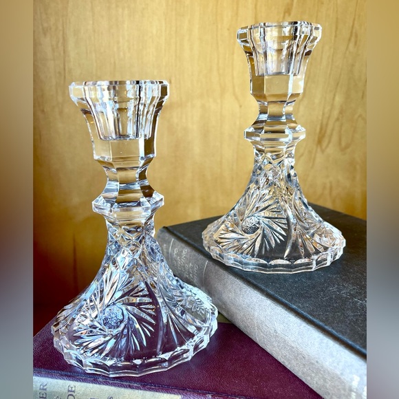 Anna Hutte Bleikristall Other - Anna Hutte Bleikristall 24% Lead Crystal Candlesticks- Germany